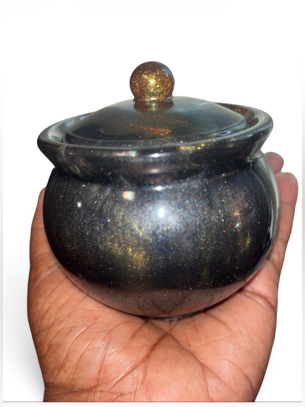 JAI’S DESIGNS Handcrafted Single Doodad Pot with lid - Picture 3 of 10